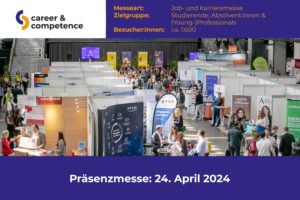 Westösterreichs größte Karrieremesse findet am 24. April 2024 im Congress Innsbruck statt. Die Messe für Recruiting, Employer Branding und Networking.